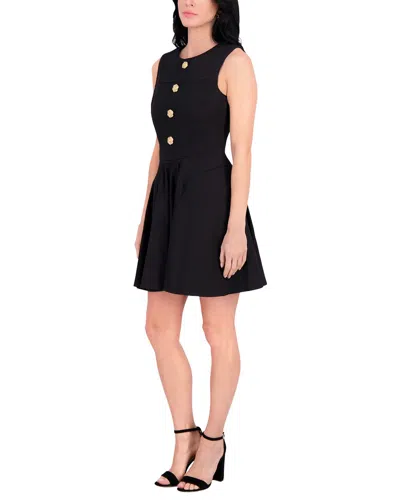 Kensie Stretch Denim Mini Dress In Black