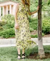 KENSIE SUNSET MIDI DRESS IN CANARY