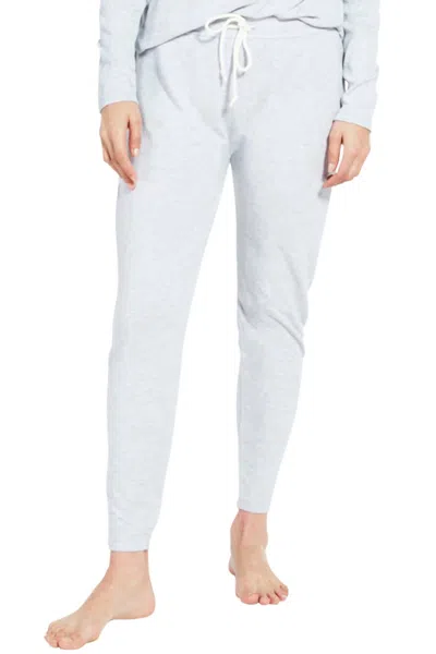 Kensie Sweater Knit Harem Pants In Light Heather Grey In Blue