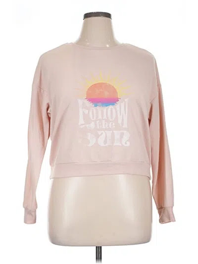 Pre-owned Kensie Sweatshirt In Pink