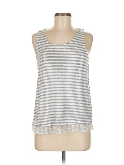 Pre-owned Kensie Tank Top Silver Halter Neckline Tops