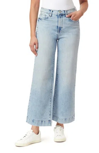 Kensie The Crop Wide Leg Jeans In Blue