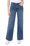 Kensie The Kaya High Rise Wide Leg Jeans In Blue