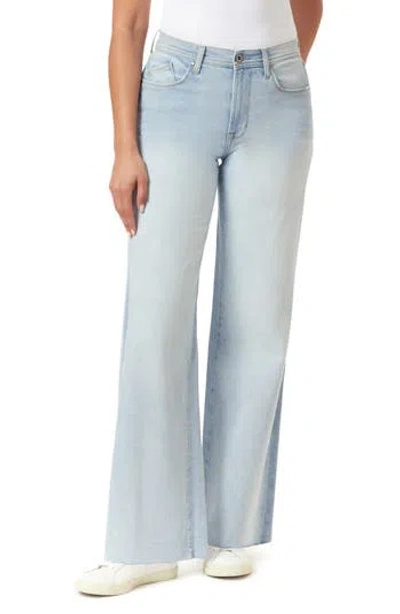 Kensie The Kaya High Rise Wide Leg Jeans In Blue