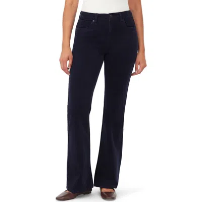 Kensie The Natalie High Waist Bootcut Corduroy Pants In Blue
