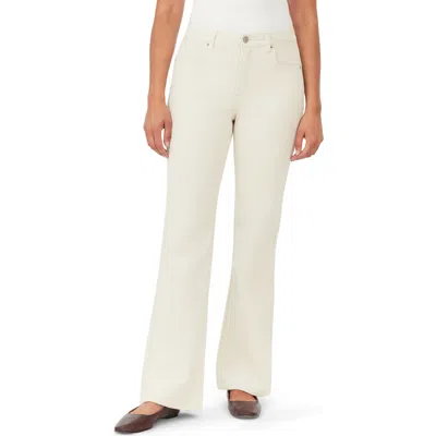 Kensie The Natalie High Waist Bootcut Corduroy Pants In White
