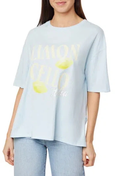 Kensie The Oversize Graphic T-shirt In Blue