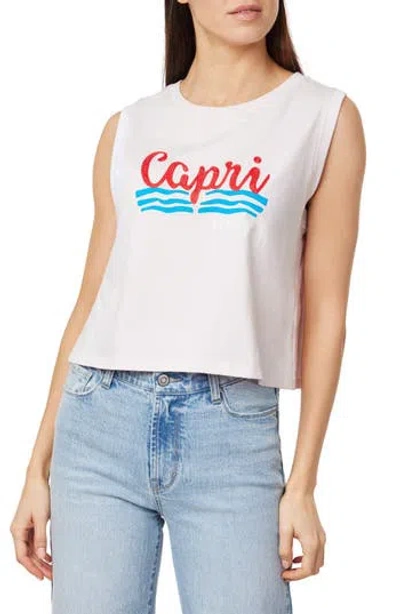 Kensie The Relaxed Muscle Graphic Tank In White