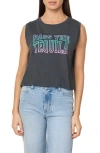 Kensie The Relaxed Muscle Graphic Tank In Gray