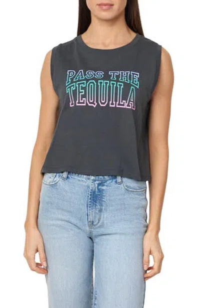 Kensie The Relaxed Muscle Graphic Tank In Gray