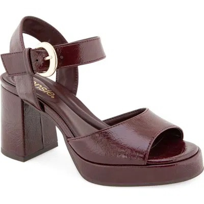 Kensie Theresa Faux Leather Platform Sandal In Multi