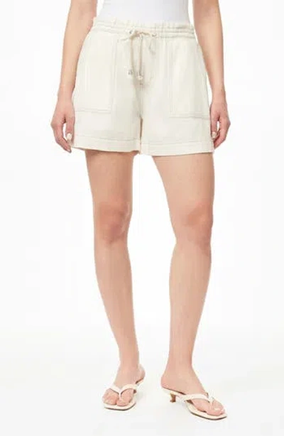 Kensie Trapunto Stitched Pocket Pull-on Shorts In Multi