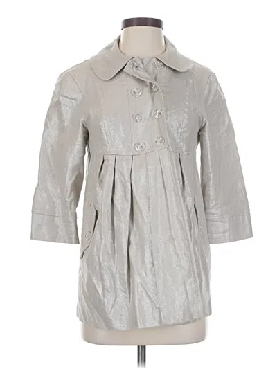 Pre-owned Kensie Trenchcoat In Silver