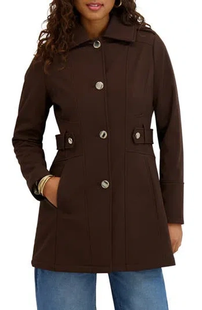 Kensie Water Resistant Soft Shell Jacket In Black