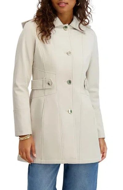 Kensie Water Resistant Soft Shell Jacket In White