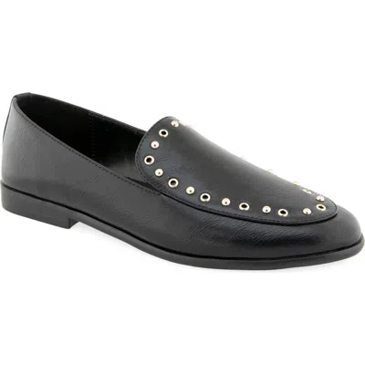 Kensie Whitney Faux Leather Loafer In Black