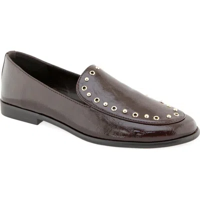 Kensie Whitney Faux Leather Loafer In Brown