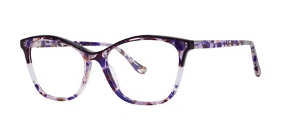 Kensie Winked Purple Crunch Occhiali Da Vista Purple Per Donna (solo Montatura) In Animal Print