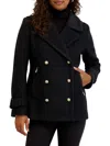 Kensie Women's Bouclé Wool-blend Peacoat In Black