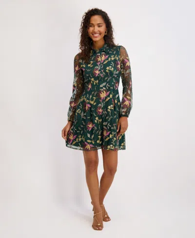 Kensie Women's Collar Dress In Green