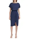 Kensie Women's Dolman Sleeve Knee-length Dress In Navy