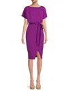 Kensie Women's Dolman Sleeve Knee-length Dress In Purple