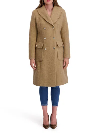 Kensie Women's Double-breasted Wool-blend Coat In Neutral