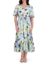Kensie Puff Sleeve Midi Dress