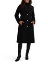 Kensie Belt Detail Coat In Black