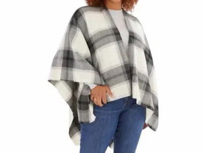Kensie Women's Plaid Wrap In Black And White In Multi
