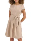 Kensie Stretch Faux Suede Minidress In Neutral