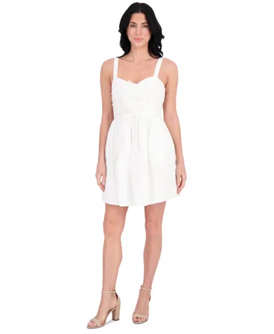 Kensie Women's Ruched Rosette Mini Dress