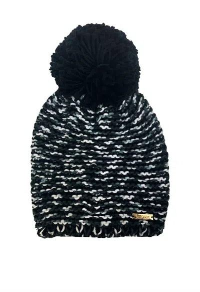 Kensie Women's Scarf And Beanie Hat Set In Black And White In Green