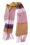 Kensie Women's Scarf With Fringe In Multi Stripe In Multi