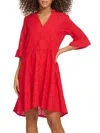 Kensie Women's Schiffli Cotton A-line Minidress