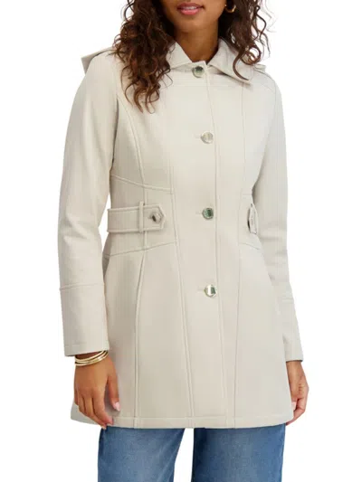 KENSIE WOMEN'S SINGLE-BREASTED SOFTSHELL COAT