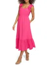 Kensie Women's Sleeveless Ruffled Sleeve Midi