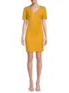 Kensie Women's Solid Mini Pencil Dress In Wine