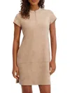 Kensie Women's Sueded Scuba Shift Dress In Neutral