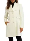 Kensie Wool Blend Long Coat In White