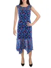 KENSIE WOMENS ILLUSION LONG COCKTAIL AND PARTY DRESS
