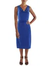 KENSIE WOMENS KNIT RUCHED SHEATH DRESS