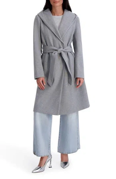 Kensie Wool Hooded Coat In Gray