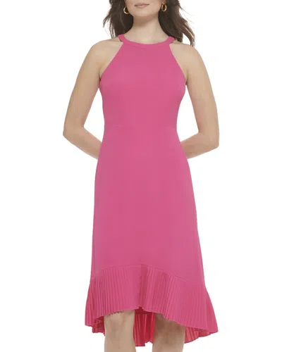 Kensie Woven Midi Dress In Pink