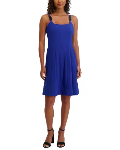 Kensie Woven Mini Dress In Blue