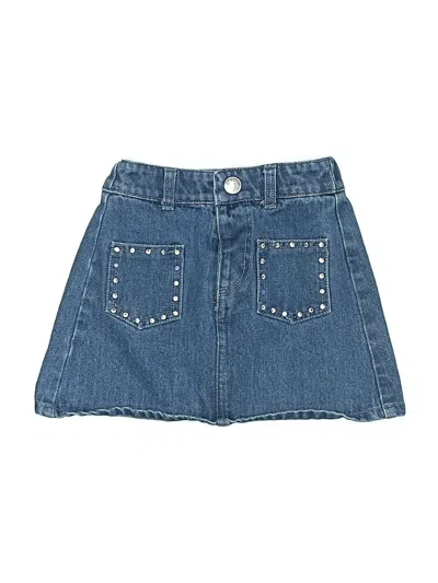Pre-owned Kensiegirl Kids' Denim Skirt In Blue