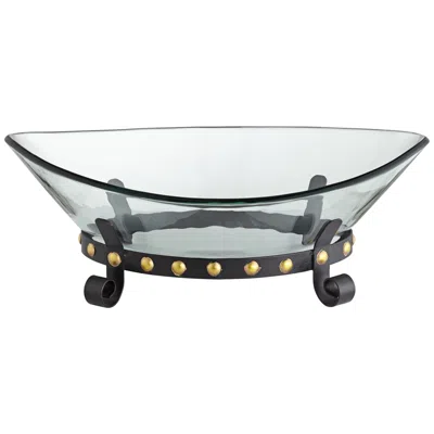 Kensington Hill Rayden 23 1/4" Wide Decorative Glass Bowl With Studded Base