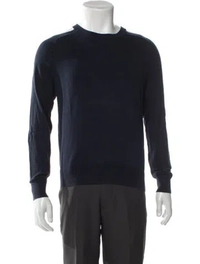 Pre-owned Kent & Curwen Crew Neck Long Sleeve Pullover In Blue