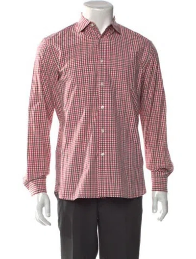 Pre-owned Kent & Curwen Plaid Print Long Sleeve Shirt In Multi