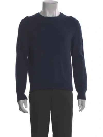 Pre-owned Kent & Curwen Wool Crew Neck Pullover In Blue
